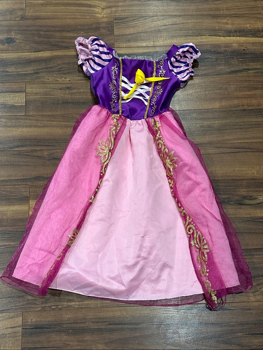 Girls Tangled Rapunzel Purple and Pink Princess Costume Dress